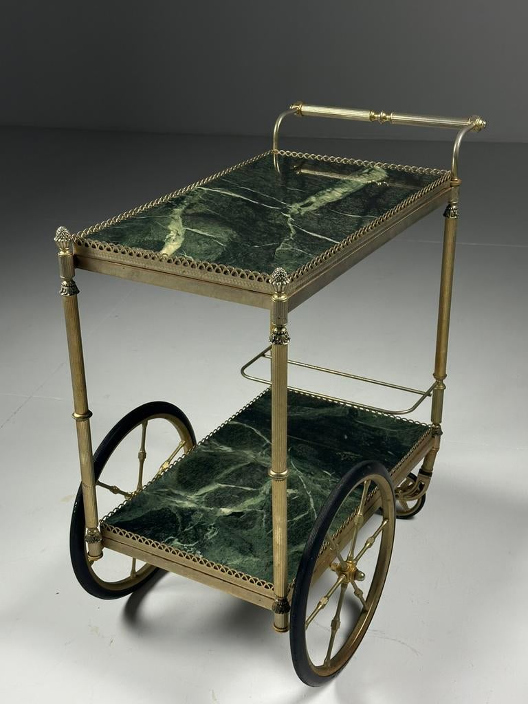 Chariot de service en marbre vert du milieu du siècle, Antiquités & Art, Enlèvement ou Envoi