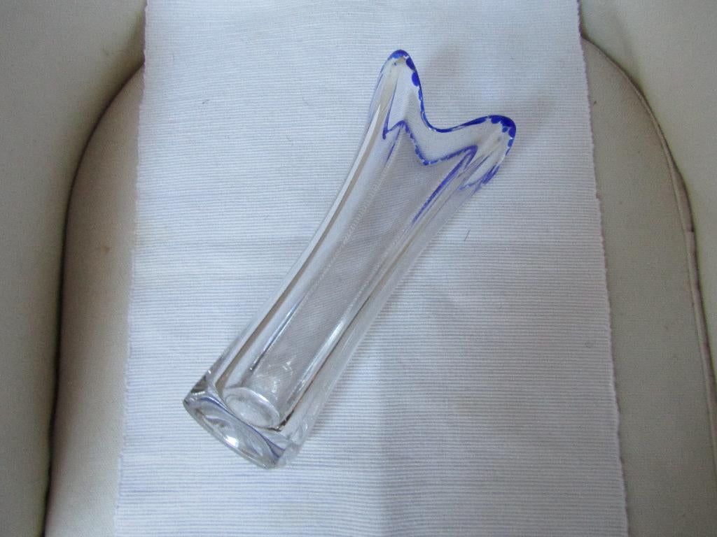 Magnifique vase soliflore en cristal soufflé, Antiquités & Art, Enlèvement ou Envoi