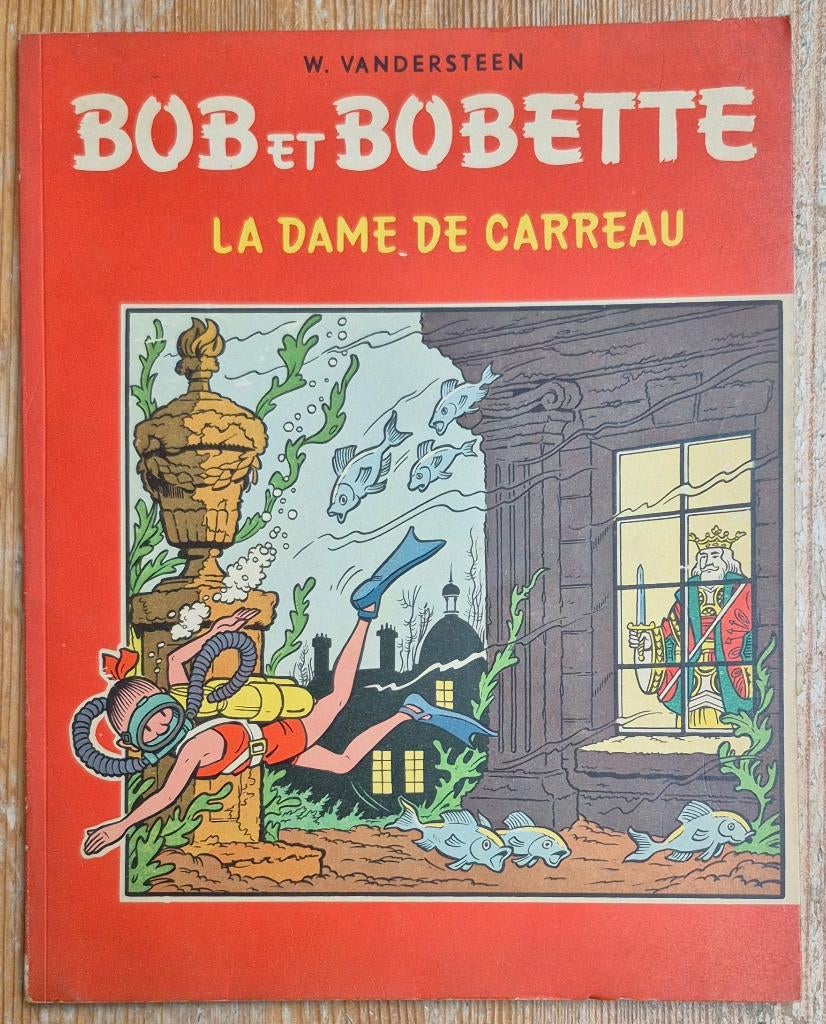 Bob et Bobette 37 La dame de carreau EO bichromie 1962, Gelezen, Willy Vandersteen, Eén stripboek, Ophalen of Verzenden