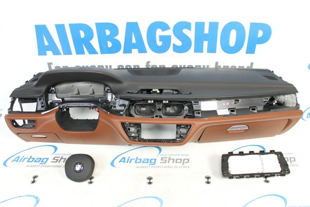 Airbag set Dashboard M leer bruin cognac HUD BMW 7 G11 G12, Gebruikt, Ophalen of Verzenden
