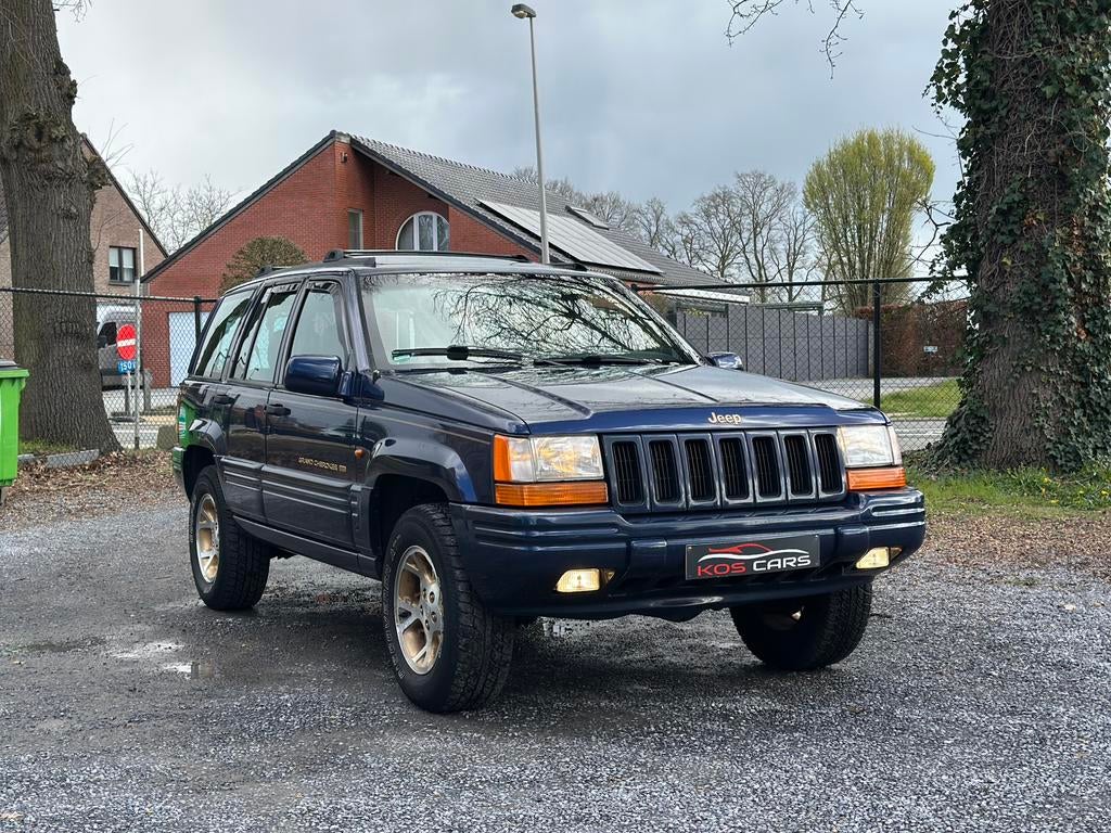 Jeep Grand Cherokee Limited/4X4/5.2 V8/1995/Oldtimer!, Auto's, Jeep, Automaat, 5216 cc, Blauw, Leder