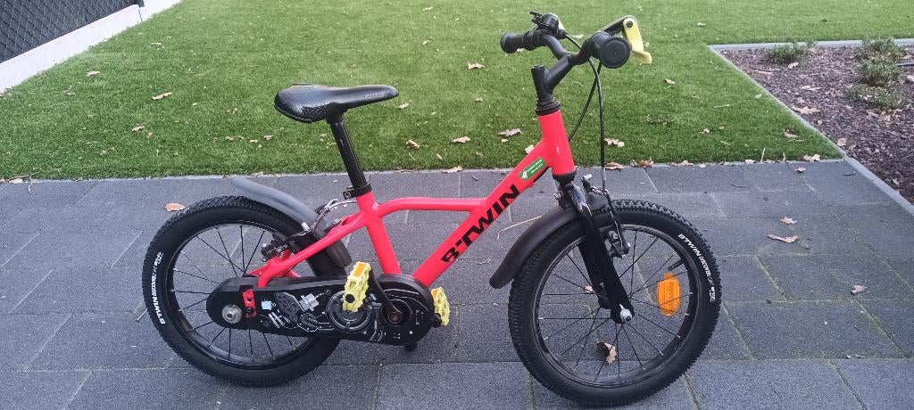 jongensfiets b-twin 16inch, Fietsen en Brommers, Fietsen | Kinderfietsjes, Ophalen, Zijwieltjes, Btwin, 16 tot 20 inch