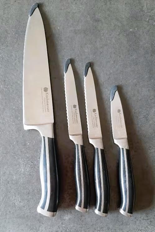 Te koop: Set van 4 stevige messen van "Klochmesser", Ophalen, Kunststof, Zilver, Zo goed als nieuw