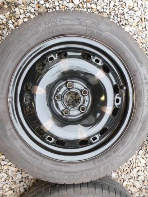 4 jantes POLO VW avec pneus 185/60 x 15, Autos : Pièces & Accessoires, Pneus & Jantes, 15 pouces, Véhicule de tourisme, Pneus été