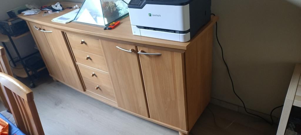 Buffet + vitrine, Maison & Meubles, 25 à 50 cm, Avec tablette(s), 150 à 200 cm, Comme neuf