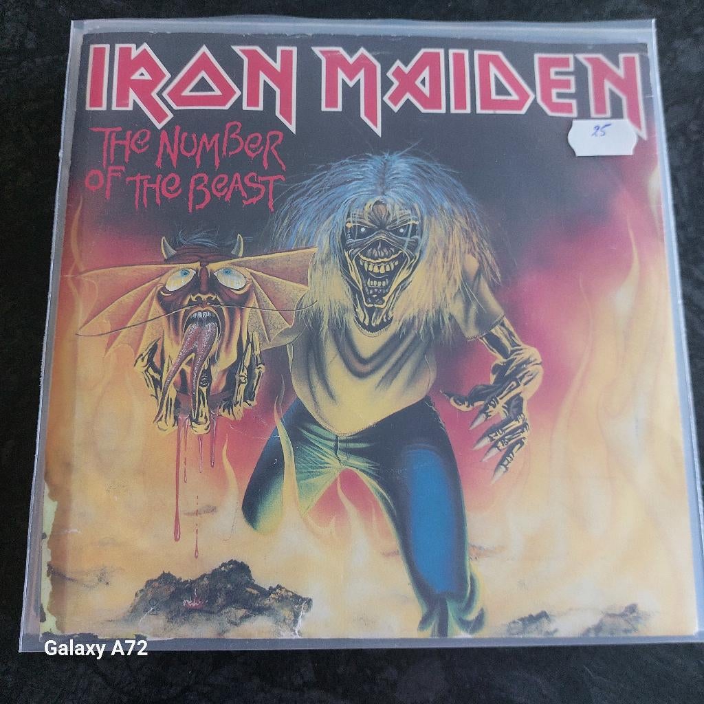 iron maiden the number of the beast red vinyl, Cd's en Dvd's, Vinyl Singles, Gebruikt, 7 inch, Single, Ophalen of Verzenden