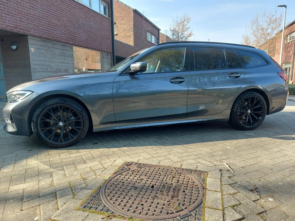 BMW 318d Touring, Auto's, Euro 6, Leder, Diesel, Grijs