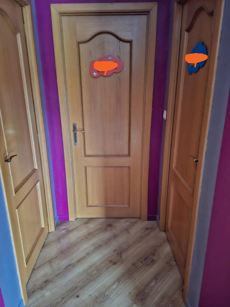 4 Portes chêne 73cm, Bricolage & Construction, Châssis & Portes coulissantes, Utilisé, Autres types, Bois, 150 à 225 cm, Moins de 75 cm