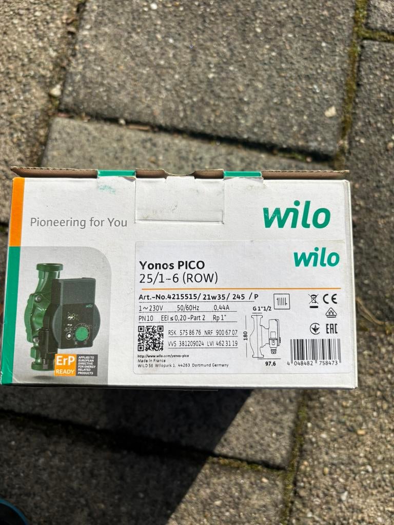 Circulatiepomp wilo, Doe-het-zelf en Bouw, Verwarming en Radiatoren, Ophalen, Nieuw, Cv-ketel of Combi-ketel