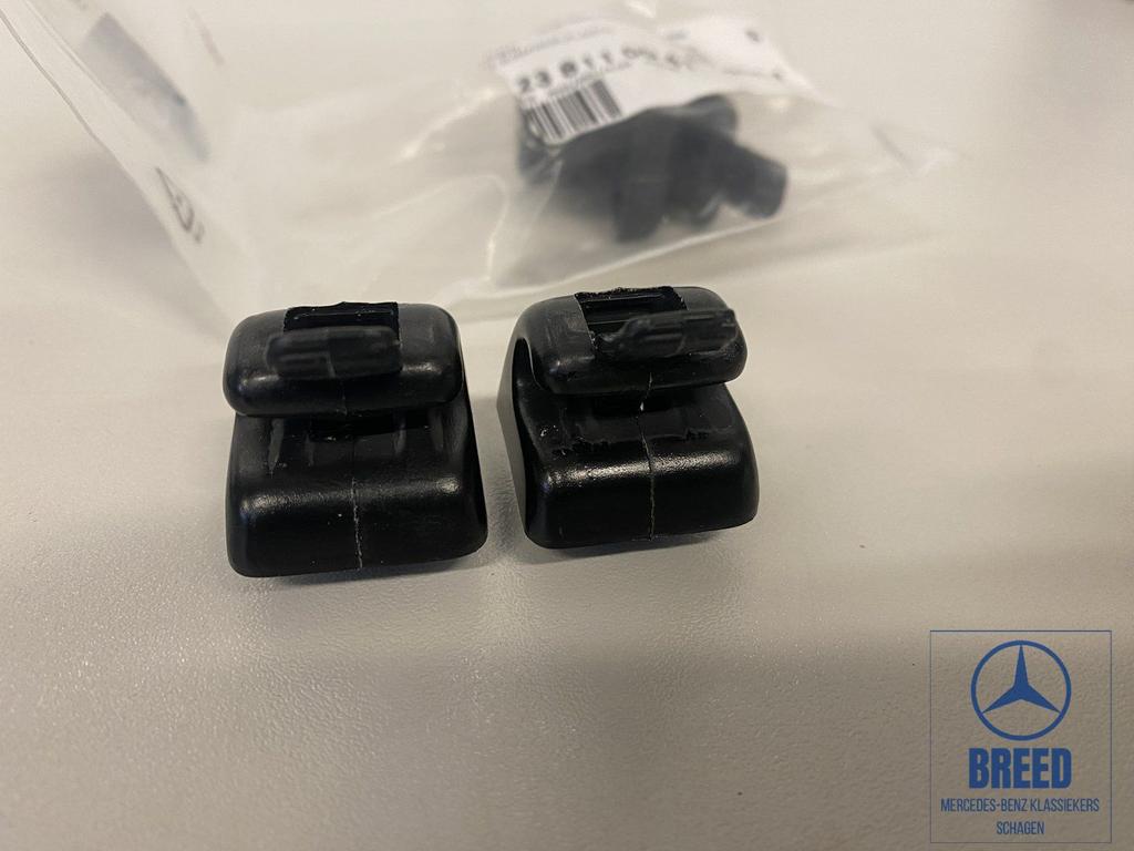 NOS houder zonneklep L+R zwart Mercedes-Benz W123 W124 W126, Auto-onderdelen, Interieur en Bekleding, Mercedes-Benz, Nieuw, Ophalen of Verzenden