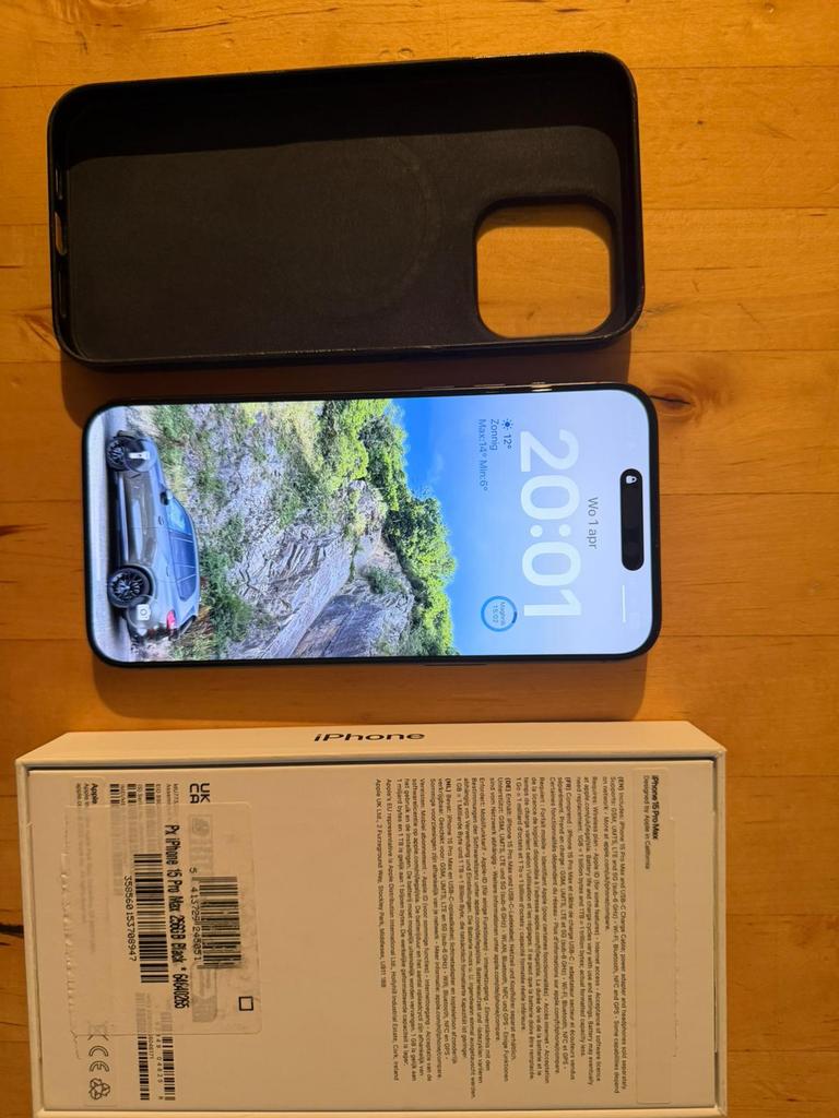 Iphone 15 Pro Max 256GB BLACK, Télécoms, Téléphonie mobile | Apple iPhone, 89 %, Enlèvement ou Envoi, IPhone 15 Pro Max, Comme neuf