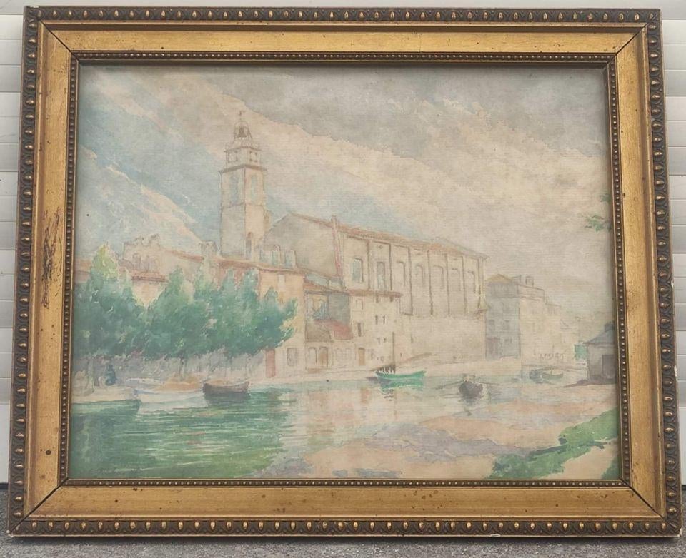 aquarelle italie signe, Antiquités & Art, Art | Peinture | Classique, Enlèvement ou Envoi