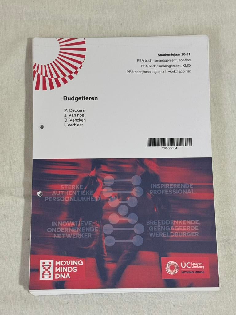 UCLL PXL - Budgetteren NIEUW, Boeken, Studieboeken en Cursussen, Ophalen of Verzenden, Hoger Onderwijs