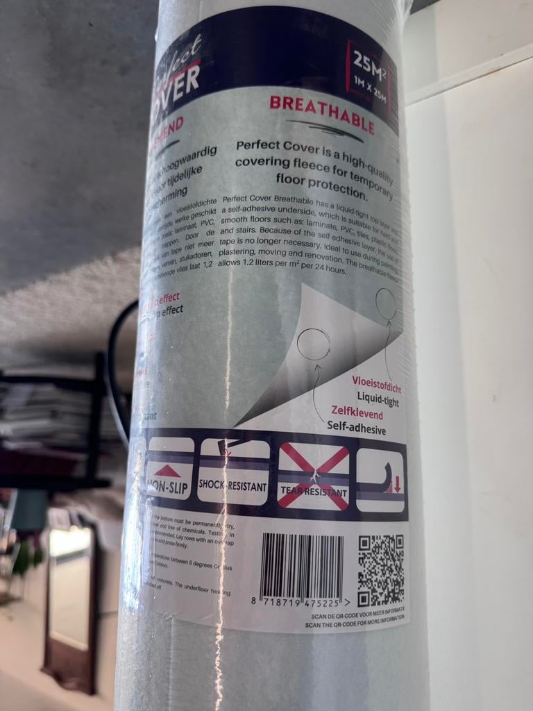 Perfect Cover zelfklevend ademend afdekvkies, Doe-het-zelf en Bouw, Zeil en Folie, Ophalen, Nieuw