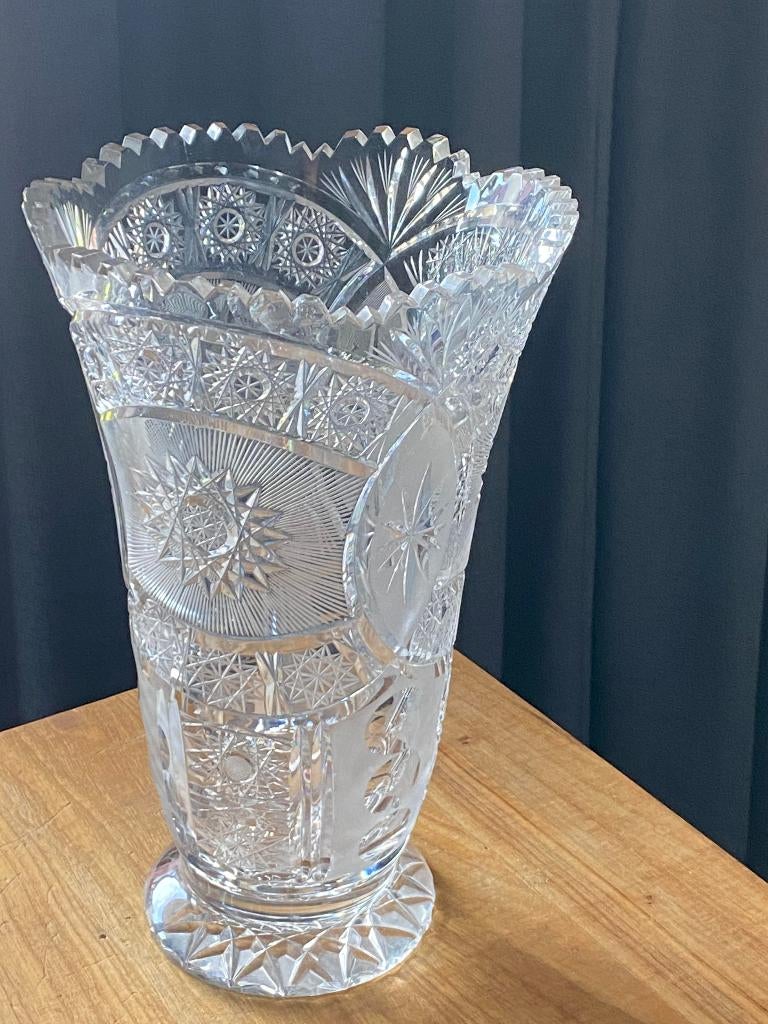 grote kristallen vaas, Antiek en Kunst, Antiek | Vazen, Ophalen