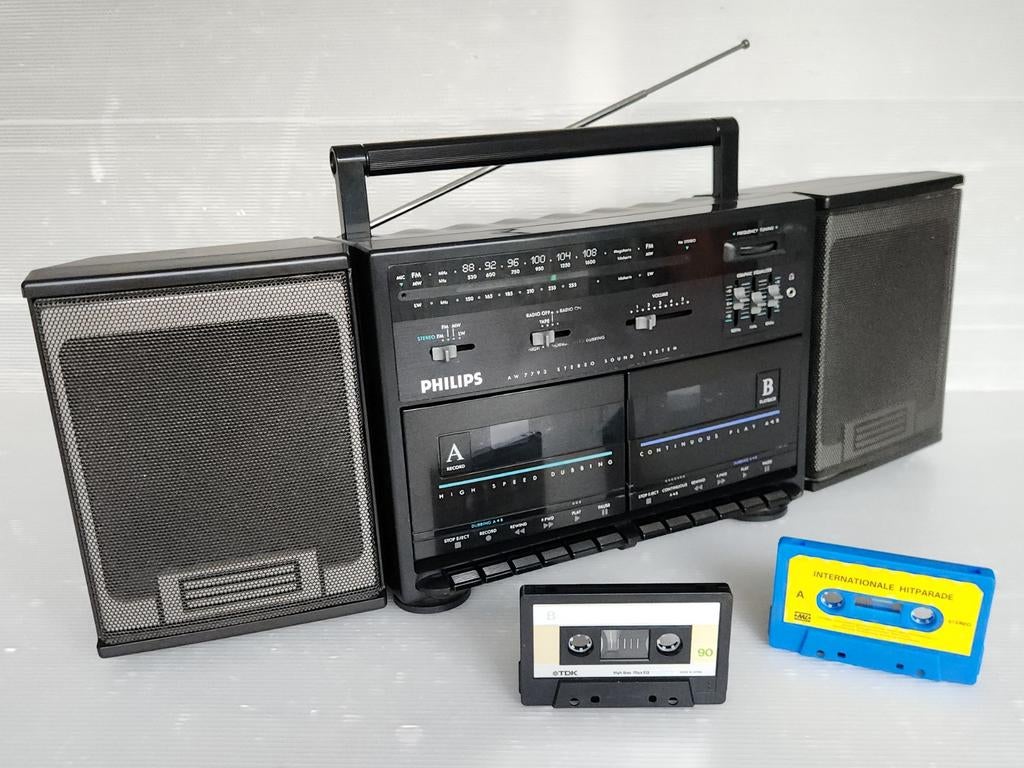 Machine à sons Ghettoblaster des années 80, TV, Hi-fi & Vidéo, Radios, Enlèvement, Comme neuf, Radio