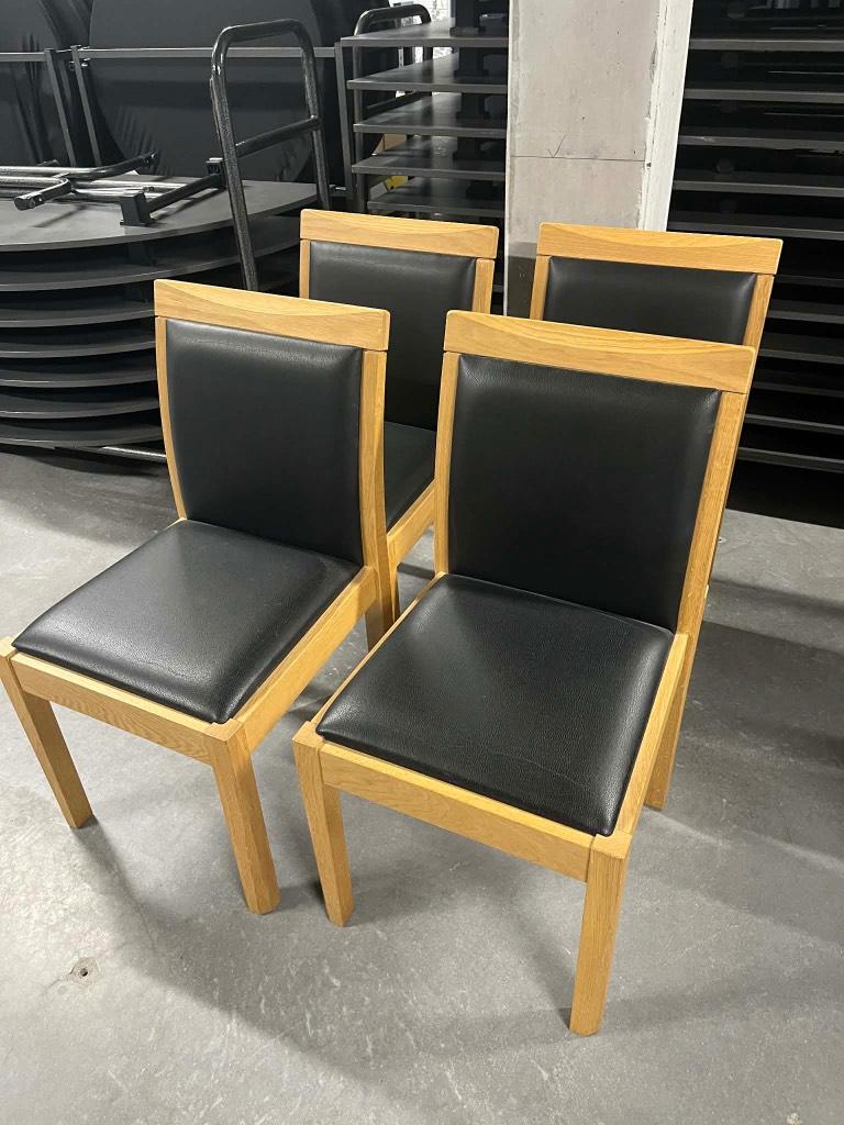 Stoelen, Comme neuf, Enlèvement, Noir, Quatre