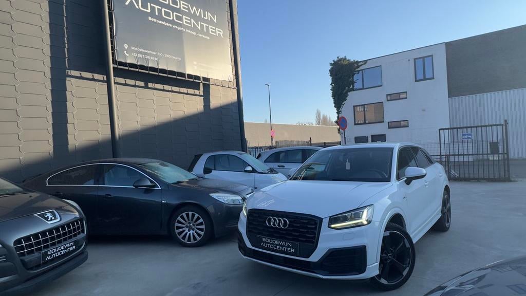 Audi Q2 S-Line 2018 Benzine 162.xxxkm automaat TOPSTAAT, Stof, Parkeersensor, Wit, 5 deurs