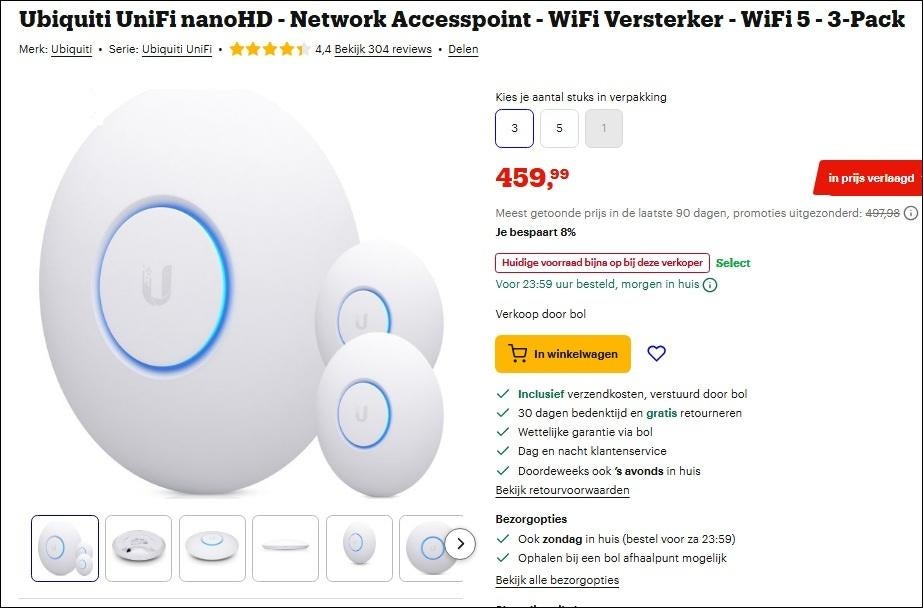 Ubiquiti UniFi NanoHD (Wifi antennes) NIEUW!, Computers en Software, Accesspoints, Ophalen of Verzenden, Nieuw, Unifi