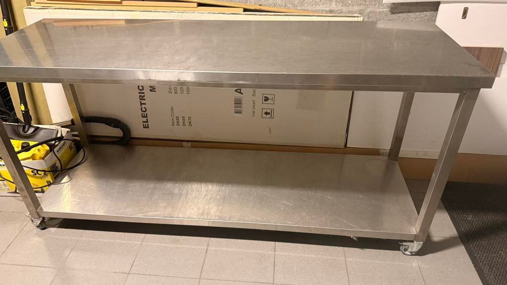 Inox werktafel, Doe-het-zelf en Bouw, Werkbanken, Ophalen, Gebruikt