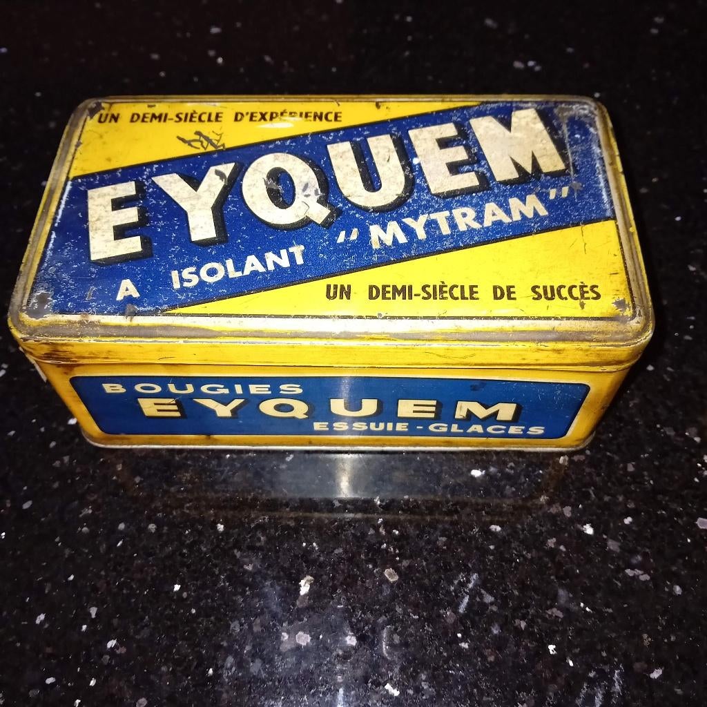 Vintage blik bougies Eyquem, Ophalen of Verzenden, Gebruikt