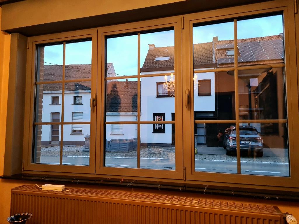 Aluminium dubbel draai kiepraam, Bricolage & Construction, Châssis & Portes coulissantes, Comme neuf, Châssis de fenêtre, Aluminium