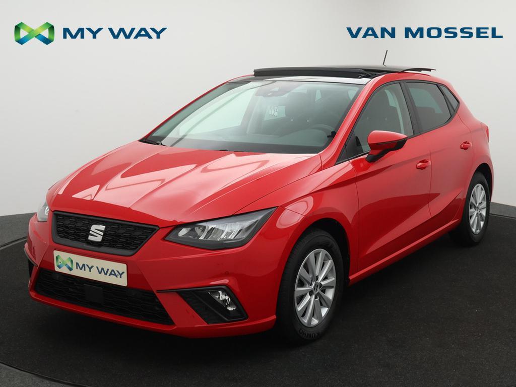 Seat Ibiza 5P/D Ibiza 1.0 TSI Move! Full Link DSG, Auto's, Seat, Automaat, Stadsauto, Rood, Open dak