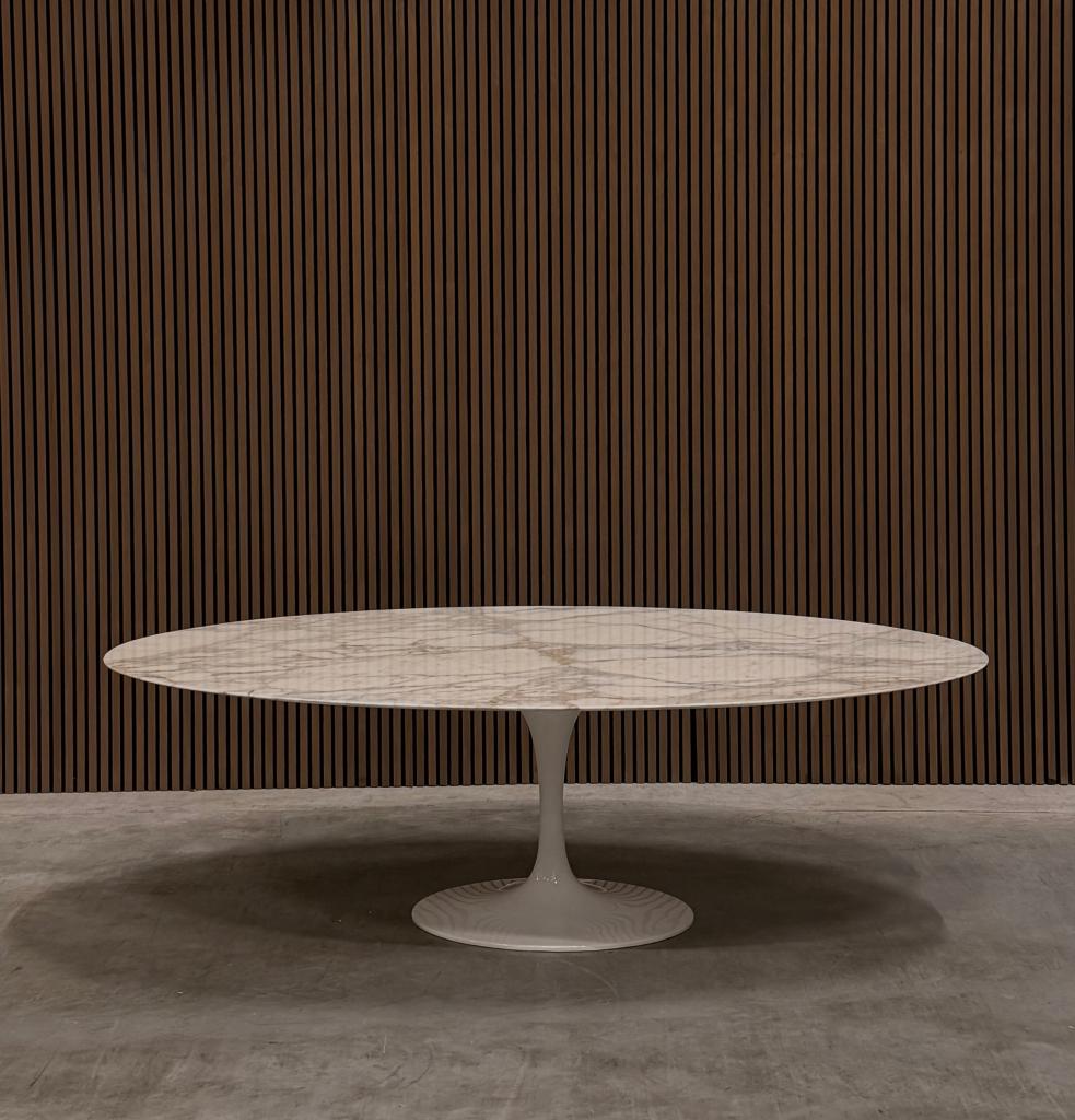 Knoll Saarinen High tulip table - 198 cm - Calacatta Gold, Antiek en Kunst, Ophalen of Verzenden
