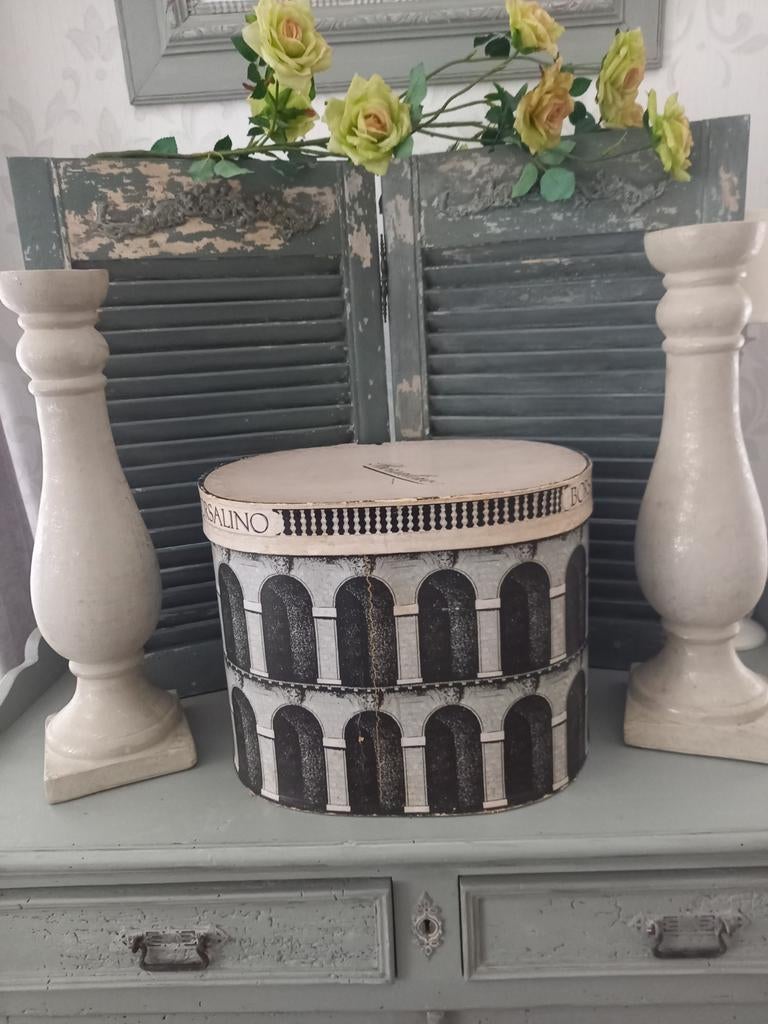 Oude Borsalino hoedendoos voor afmetingen zie info, Antiek en Kunst, Curiosa en Brocante, Ophalen of Verzenden