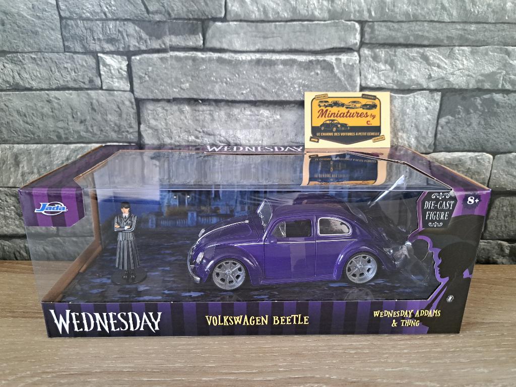 VW Volkswagen Beetle Wednesday 1/24ème, Neuf, Enlèvement ou Envoi, Voiture, Jada toys