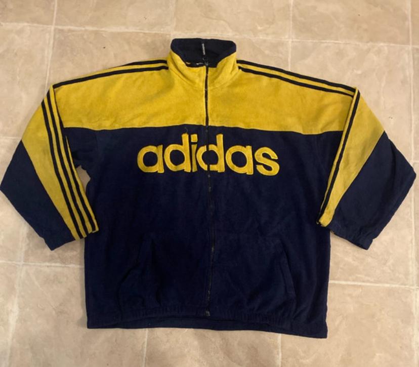 Veste Adidas Vintage 90s - Big Logo Brodé Dos - Taille XL, Taille XL, Enlèvement ou Envoi, Comme neuf, Survêtement