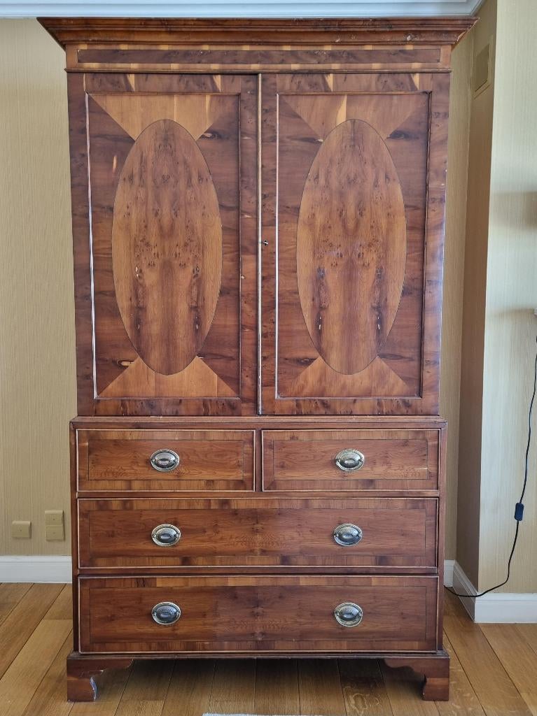 Wandmeubel hoog en commode laag, Maison & Meubles, Armoires | Buffets, Utilisé, 200 cm ou plus, Enlèvement