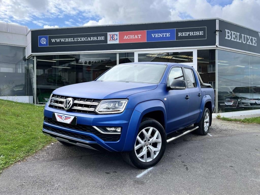 VW Amarok 3.0 V6TDi 258CV*4WD*TVAC-BTW.IN*AUTO*CAM*PDC*REG*J, Auto's, Automaat, Euro 6, Blauw, Leder