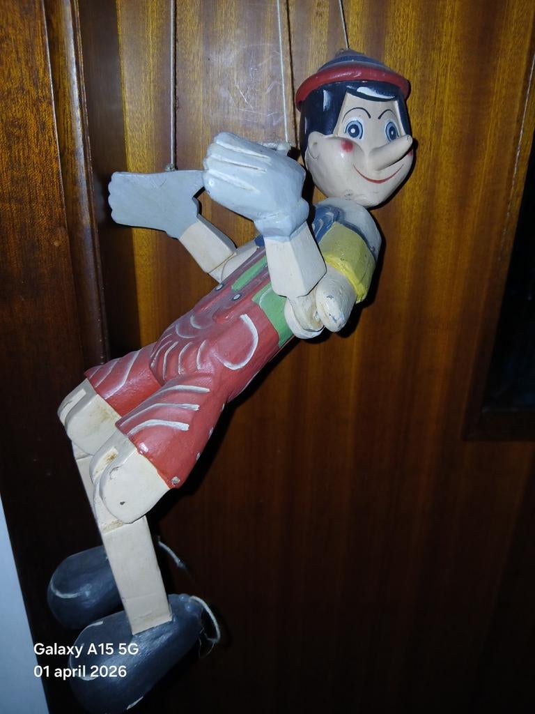 Marjonet/hout/pinokkio/40cm, Ophalen