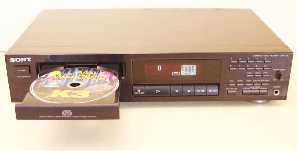 Sony CDP-215 CD-Speler Met Afstandsbd / Shuffle Functie, Enlèvement ou Envoi, Comme neuf, Sony