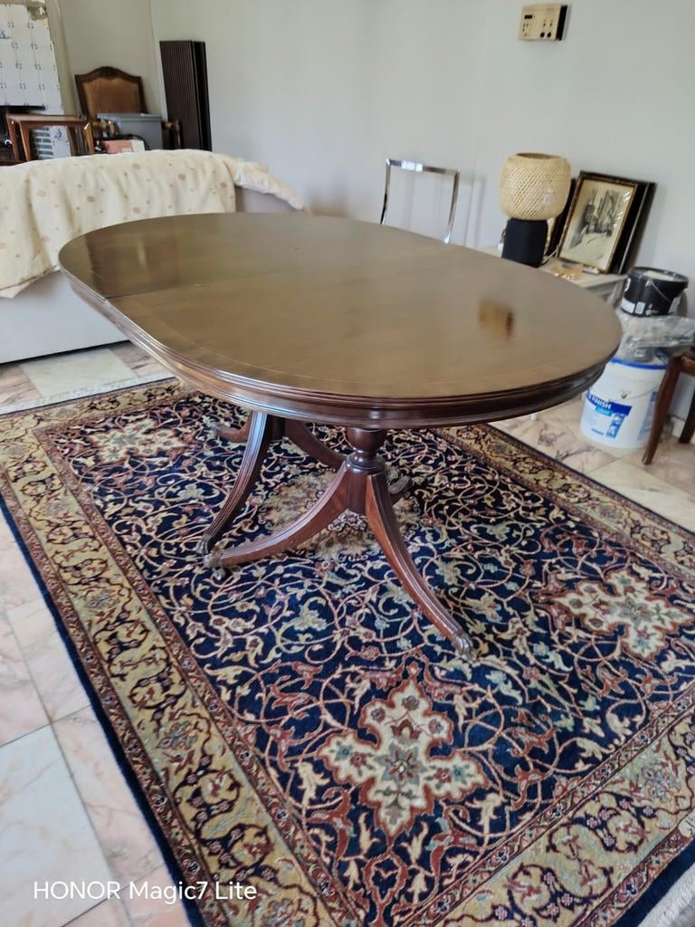 Table acajou 150 x 105 + 1 rallonge de 45, Maison & Meubles, Enlèvement
