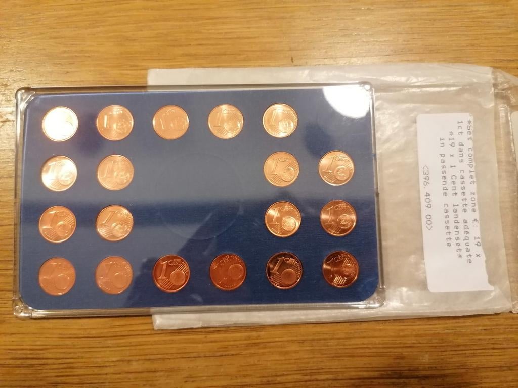 Lot de 19 pièces de 1 centime zone euro, Enlèvement ou Envoi, 1 centime