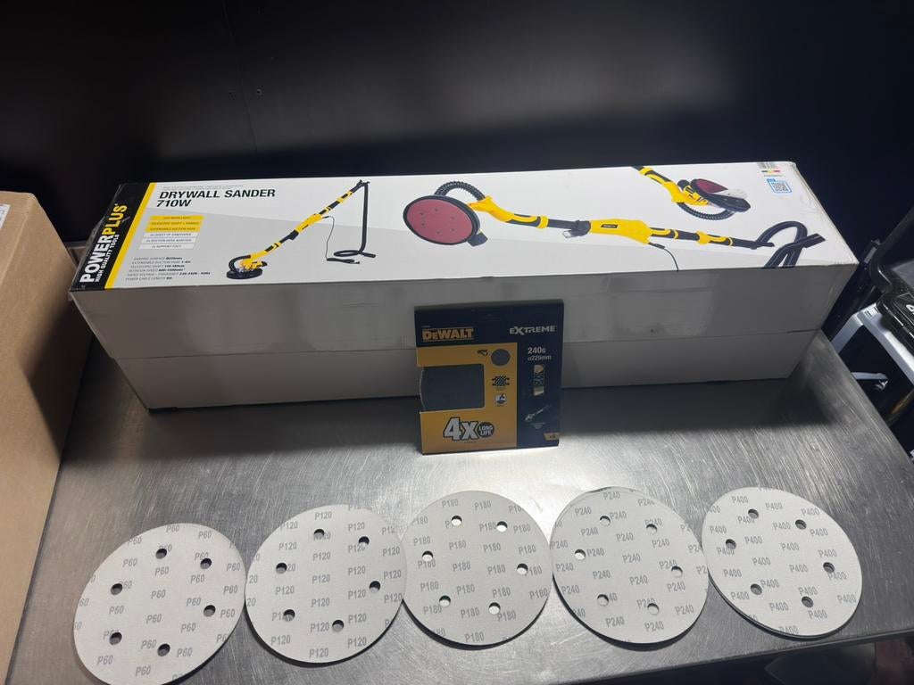 Powerplus elektrische wand en plafondschuurmachine, Ophalen, Nieuw, 600 tot 1200 watt, Excentrische schuurmachine