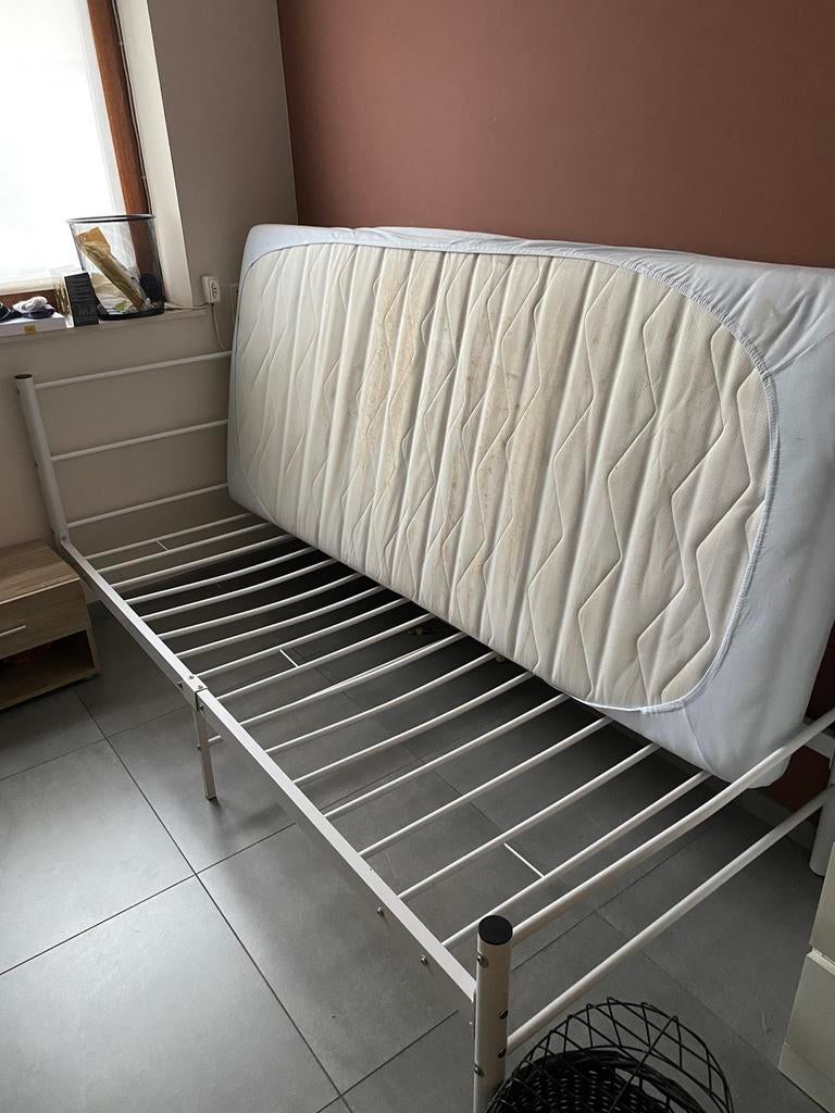 1 persoonsbed, Huis en Inrichting, Slaapkamer | Bedden, Ophalen, Gebruikt, 90 cm, Eenpersoons