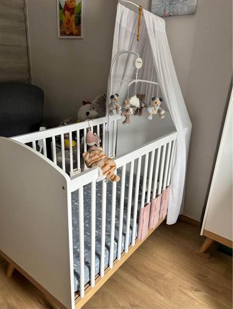 Lit cage bébé Vertbaudet + matelas antiallergique et étanche, Lit