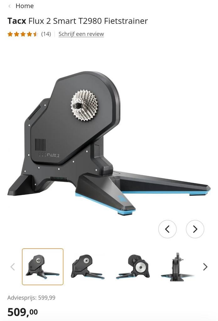 Tacx Flux 2 Smart T2980 Fietstrainer, Sport en Fitness, Wielrennen, Ophalen, Nieuw