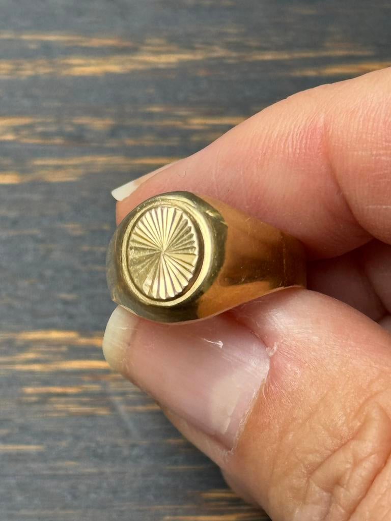 Belle Chevalière 18 carats, Enlèvement ou Envoi, Femme ou Homme, Or, Or