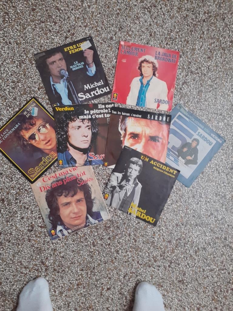 Michel Sardou 8x45tours vinyles, Gebruikt