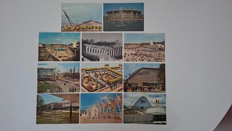 Expo 58, 11 cartes postales, Collections, Cartes postales | Belgique, Non affranchie, Bruxelles (Capitale), 1940 à 1960, Enlèvement ou Envoi