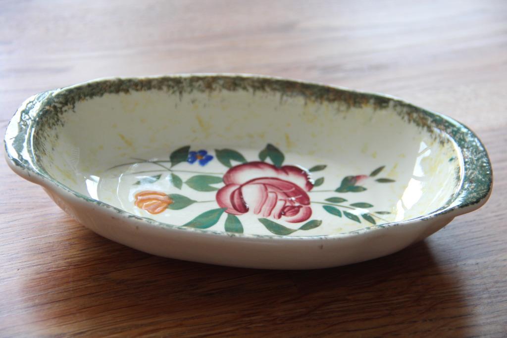 Ravier coupelle en faïence fleurie Boch, Enlèvement ou Envoi