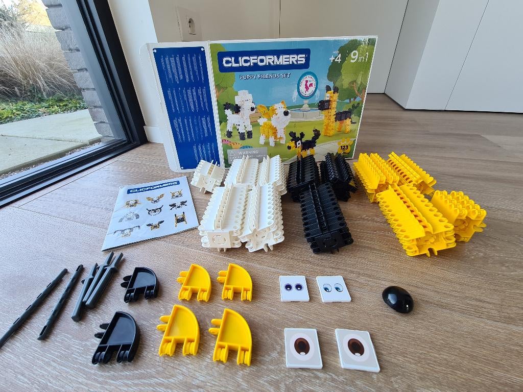 Clicformers Puppies Friends bouwset, Kinderen en Baby's, Speelgoed | Bouwstenen, Zo goed als nieuw, Overige merken, Ophalen