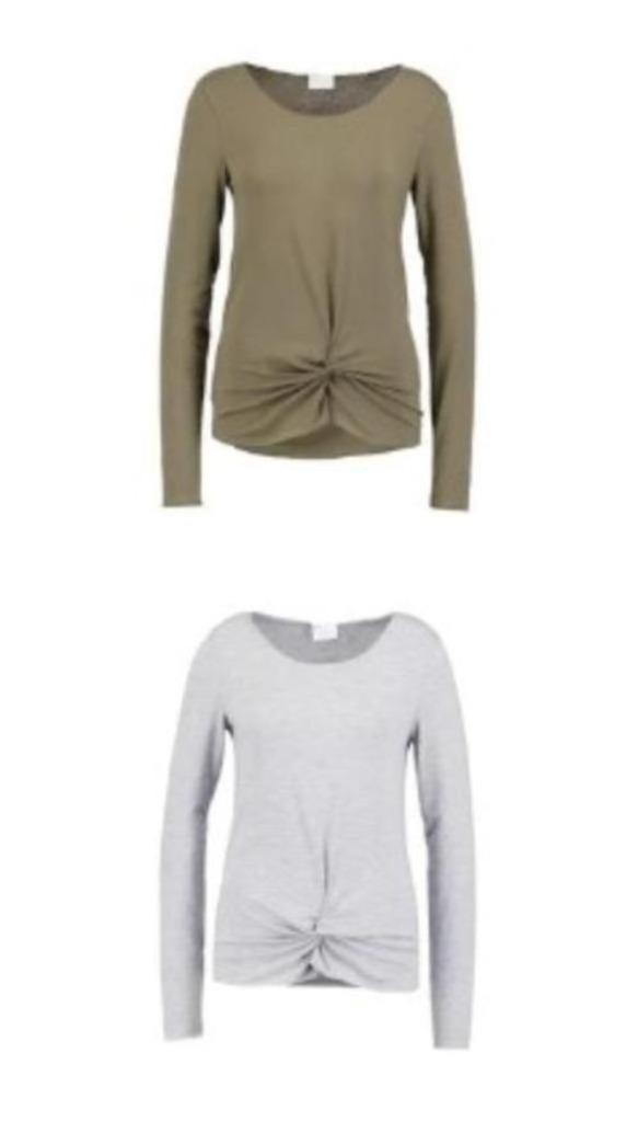 2 VILA vikatta longsleeves, mermaid, L, grijs - groen, Overige kleuren, Vila, Maat 42/44 (L), Nieuw