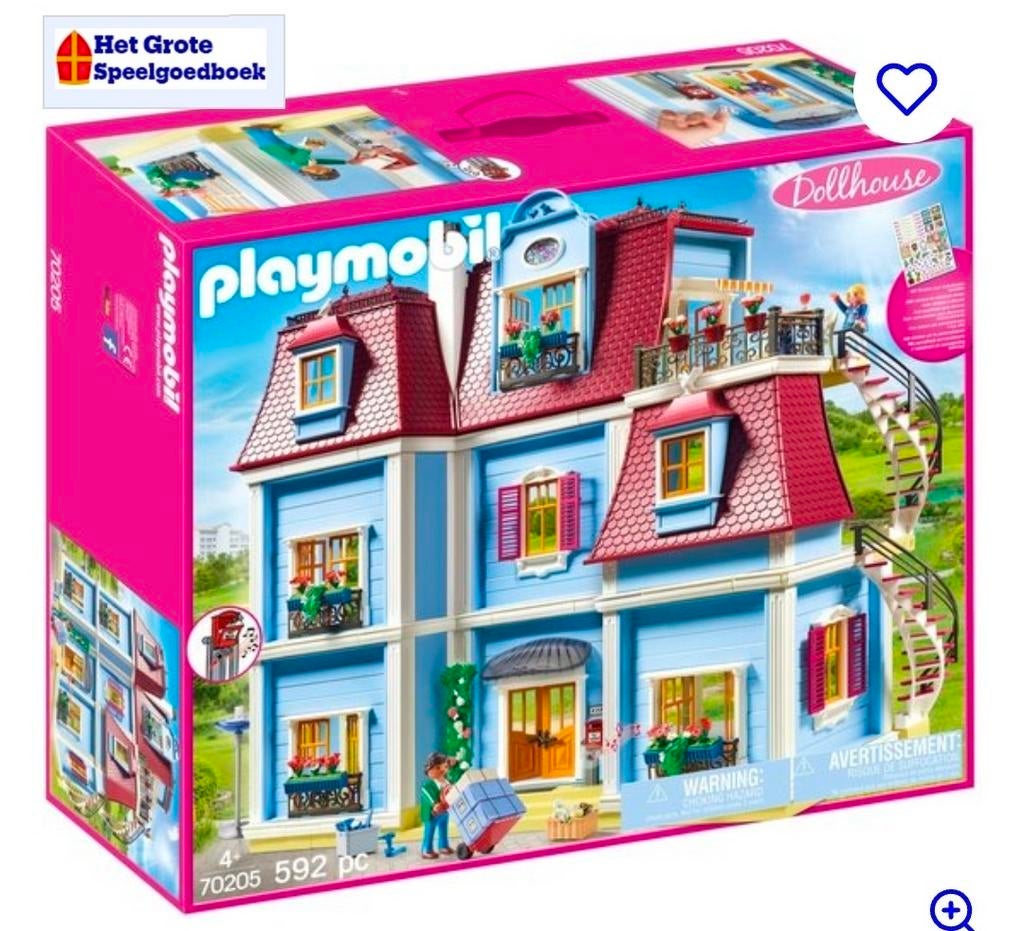 Playmobil herenhuis + extra sets inrichting, Kinderen en Baby's, Ophalen, Zo goed als nieuw, Complete set