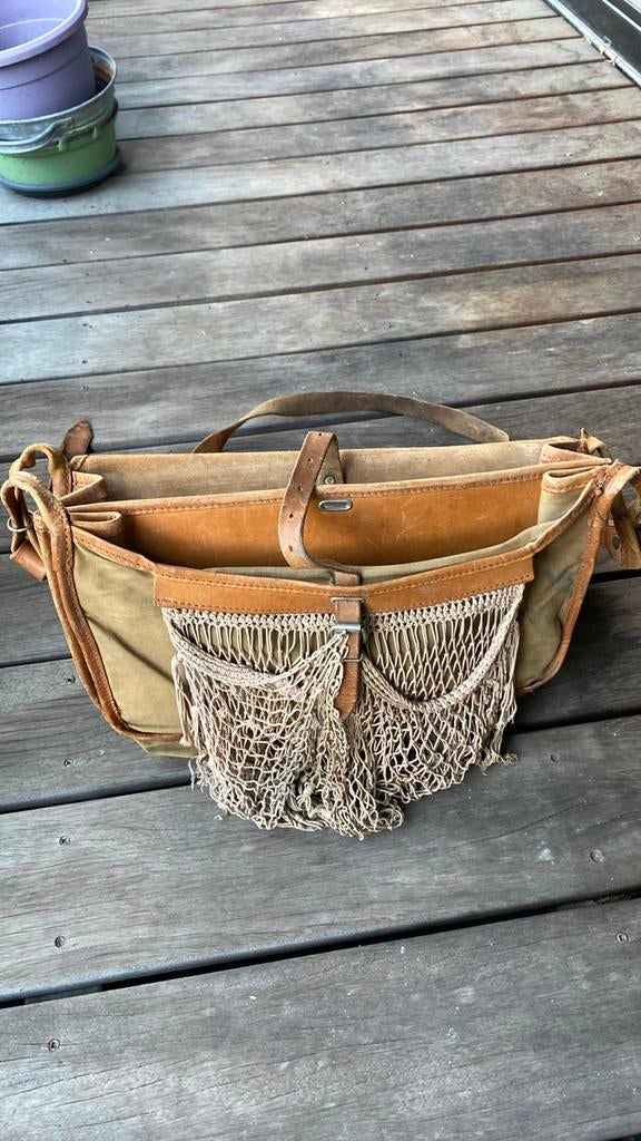 Jachttas jagerstas wildtas  rustiek leder, Ophalen, Gebruikt