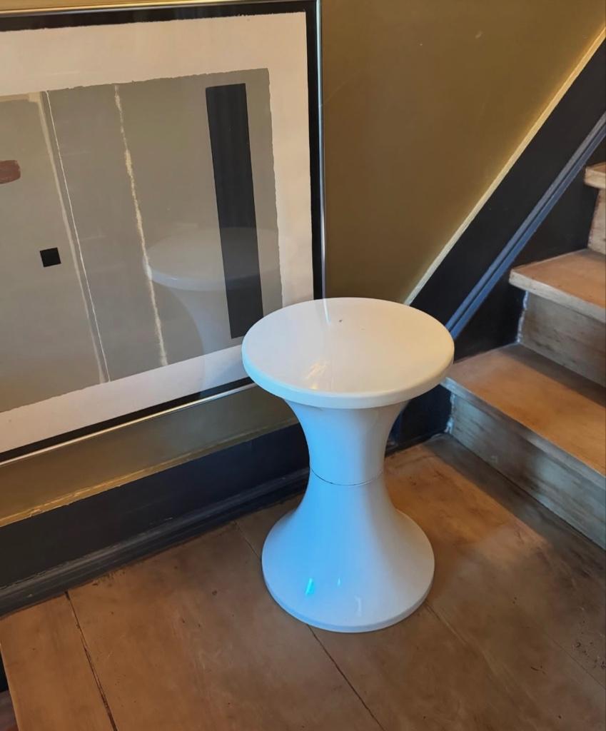 Tamtam kruk space age, witte diabolo kruk, Huis en Inrichting, Ophalen